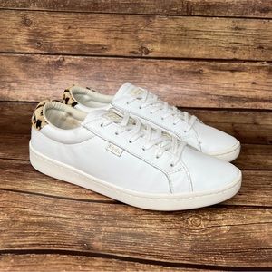 Keds X Kate Spade New York Ace Leather & Leopard Sneakers, Size 8.5